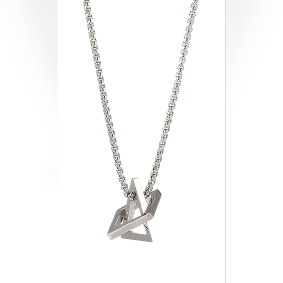 other Jewelry - New Stainless Steel Geometric Pendant Necklace Triangle/square